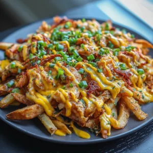 Spicy Cheesy Cajun Loaded Fries