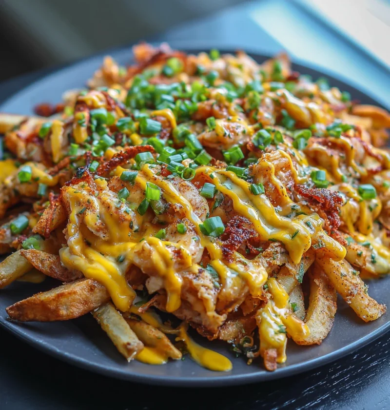 Spicy Cheesy Cajun Loaded Fries