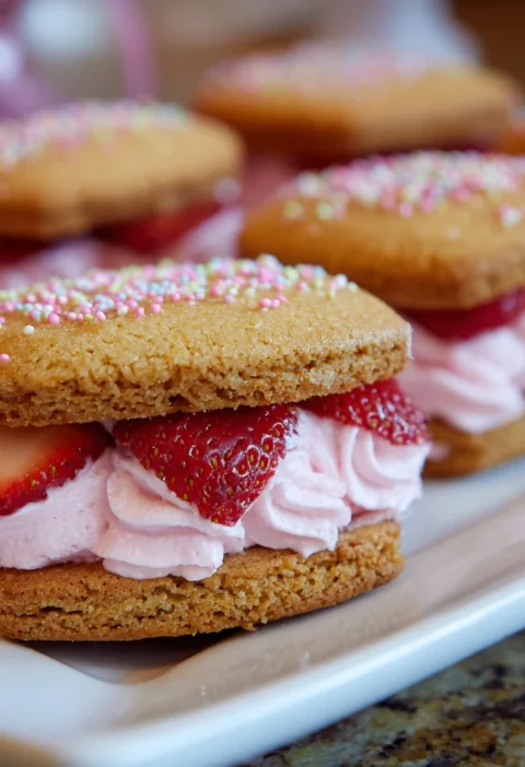 Strawberry Cream Sandwiches Perfect Bridal Baby Shower