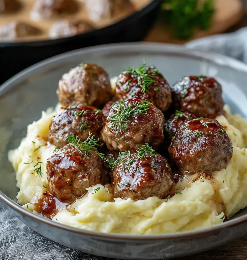 Swedish Meatballs Mashed Potatoes
