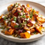 Savory Salami & Olive Dip Layered with Whipped Cream Cheese & Herbs