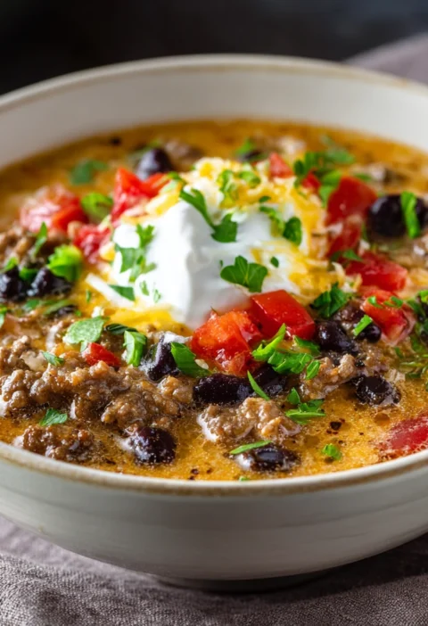 Taco Soup Rich Creamy Full Flavor