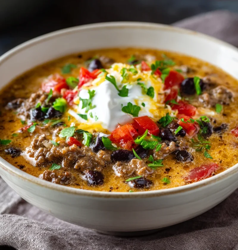Taco Soup Rich Creamy Full Flavor