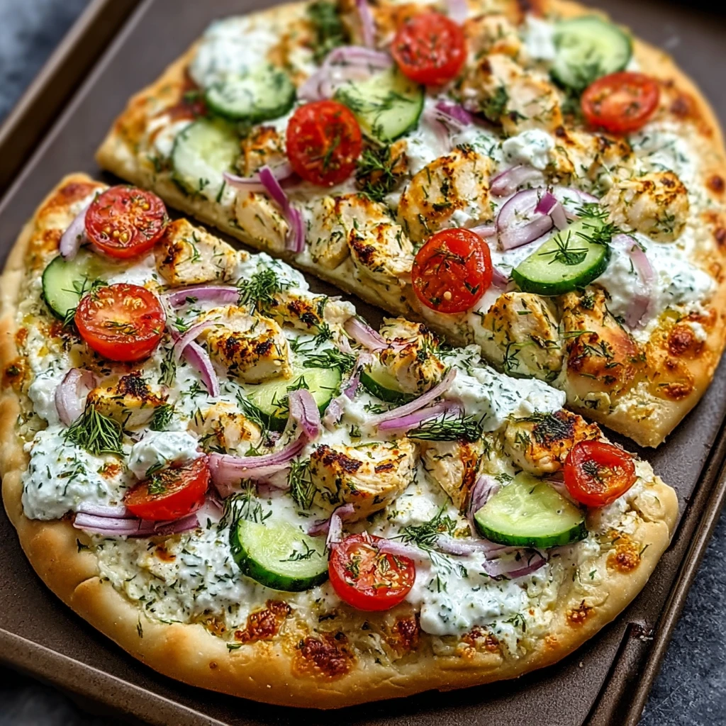 Tzatziki Chicken Pizza