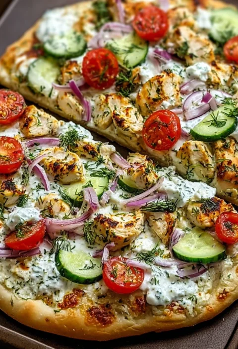 Tzatziki Chicken Pizza