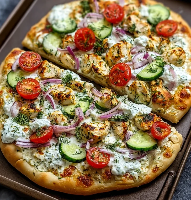 Tzatziki Chicken Pizza