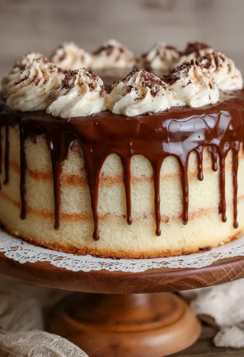 Vanilla Cake Chocolate Fudge