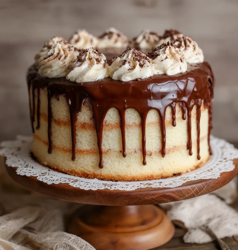 Vanilla Cake Chocolate Fudge