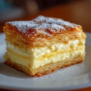 Vanilla Custard Puff Pastry Cake