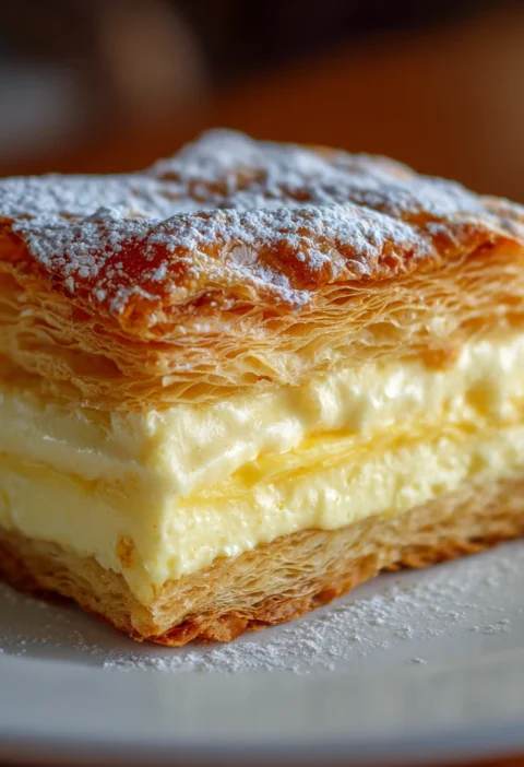 Vanilla Custard Puff Pastry Cake