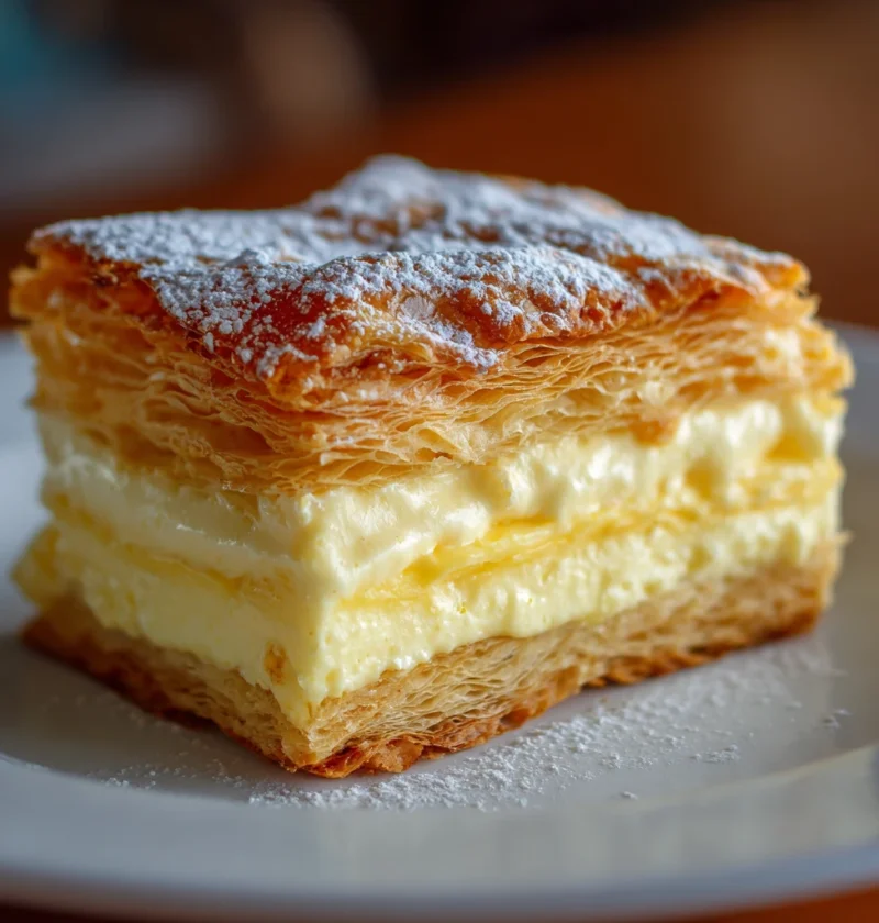 Vanilla Custard Puff Pastry Cake
