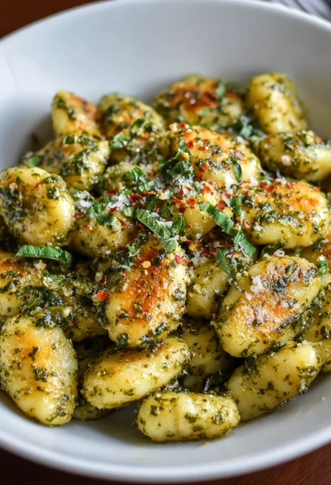 Basil Parmesan Pesto Gnocchi