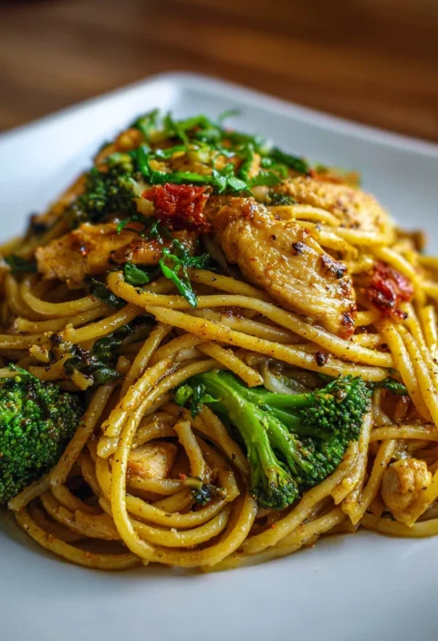 Broccoli Chicken Spaghetti Pasta