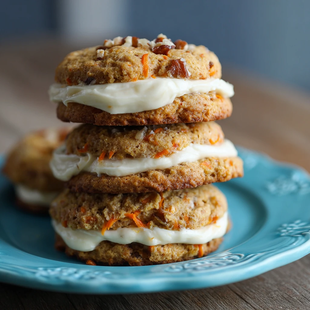Carrot Cake Cookies with Cream Cheese Frosting