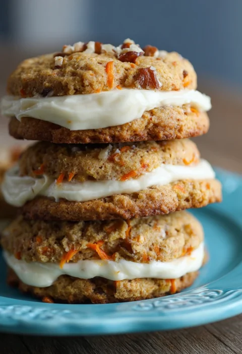 Carrot Cake Cookies Cream Cheese Frosting