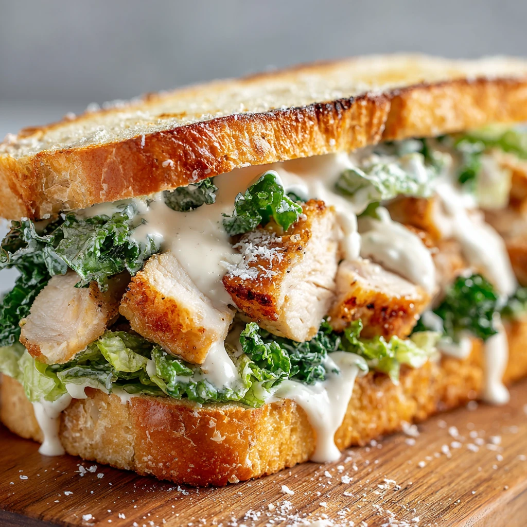 Chicken Caesar Sandwich Recipe Easy Crispy Creamy