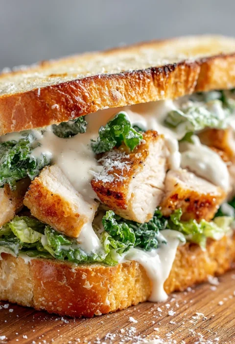 Chicken Caesar Sandwich Recipe Crispy Creamy