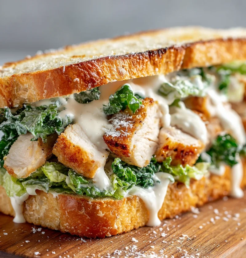 Chicken Caesar Sandwich Recipe Crispy Creamy