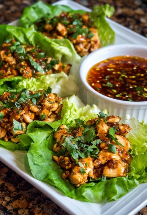 Chicken Lettuce Wraps Thai Chili Sauce