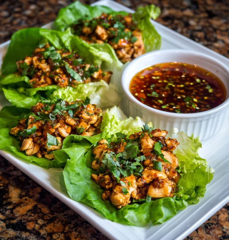 Chicken Lettuce Wraps Thai Chili Sauce