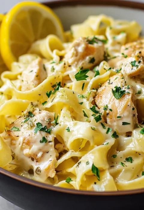 Creamy Lemon Chicken Pasta Zesty Delight Savor