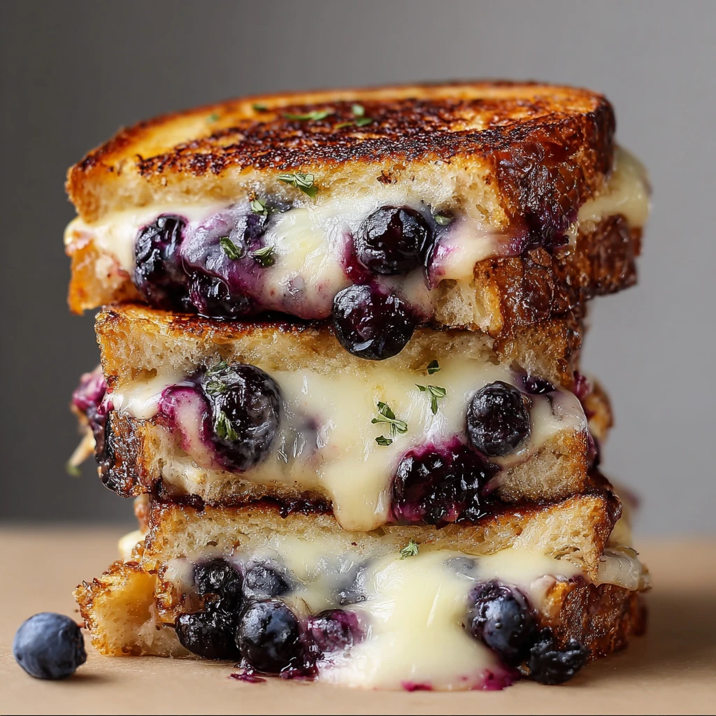 Crispy Blueberry Grilled Cheese