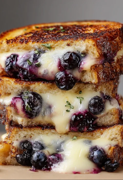 Crispy Blueberry Grilled Cheese