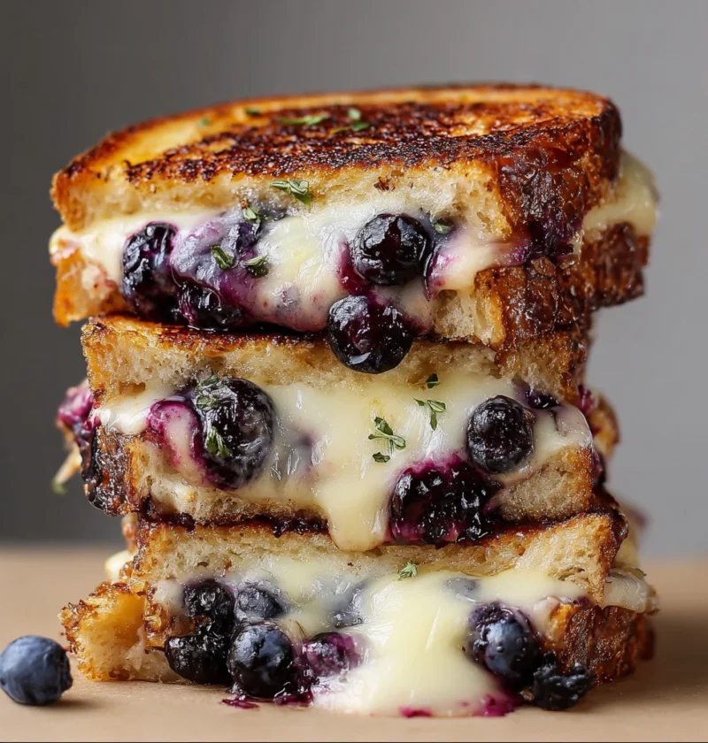 Crispy Blueberry Grilled Cheese