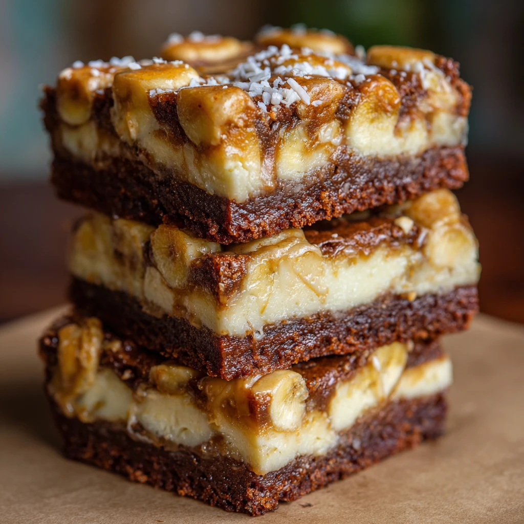 Decadent Banana Pudding Brownies