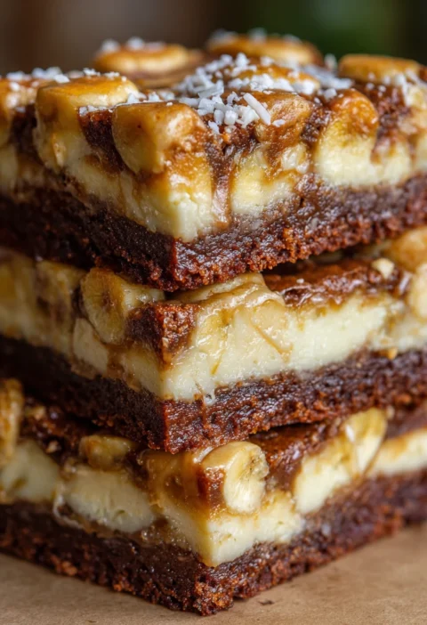 Decadent Banana Pudding Brownies