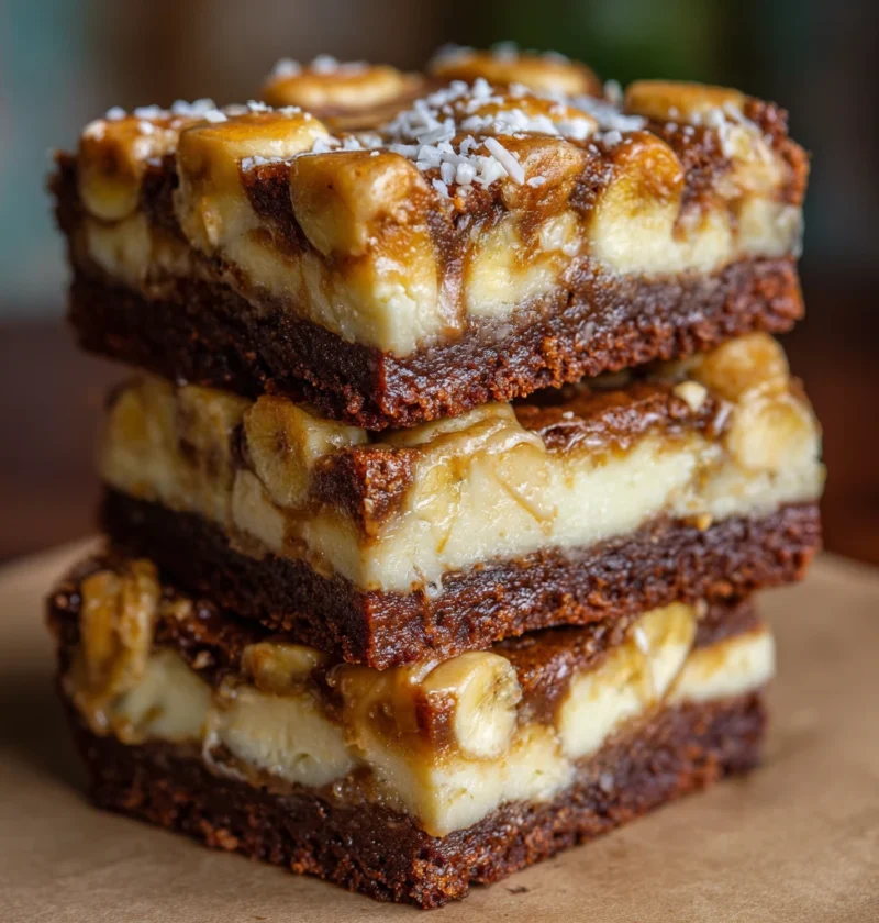 Decadent Banana Pudding Brownies