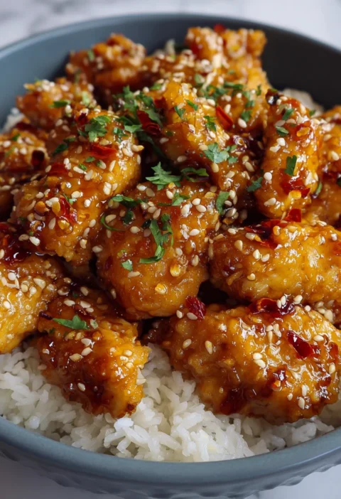 High Protein Sesame Chicken