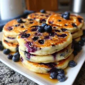 Fluffy Blueberry Pancakes