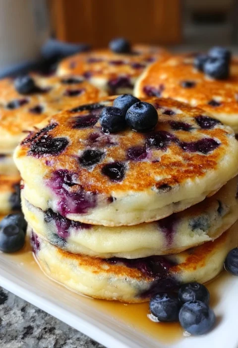 Fluffy Blueberry Pancakes