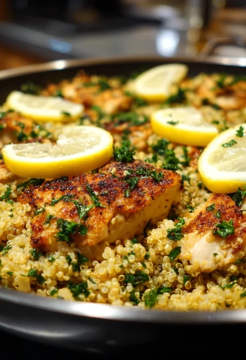 Garlic Lemon Chicken Quinoa