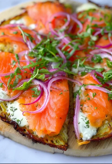 Healthy Salmon Pizza