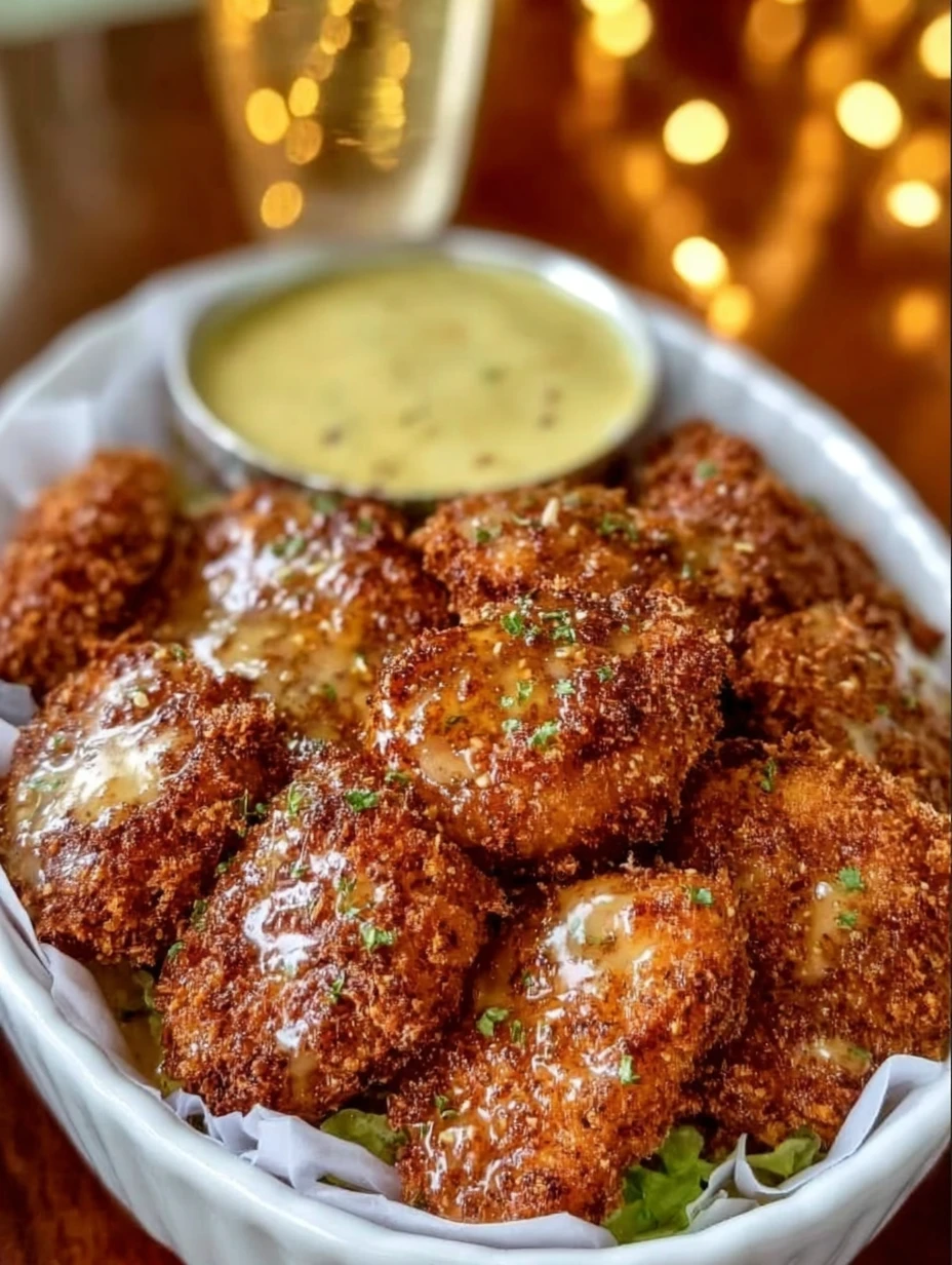 honey garlic chicken fritters