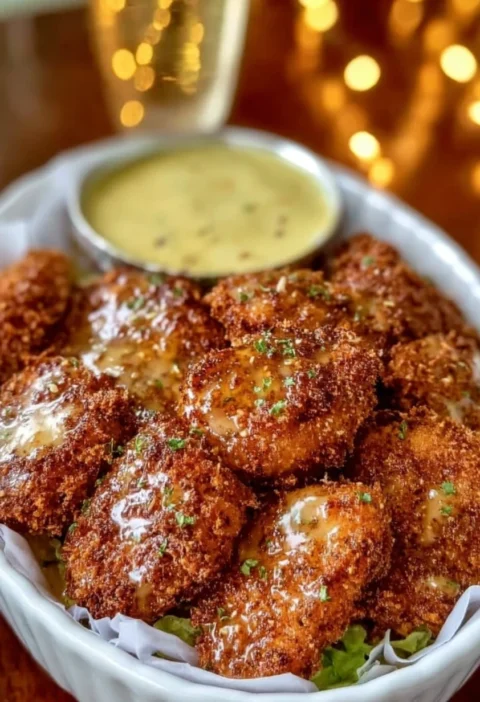 Honey Garlic Chicken Fritters