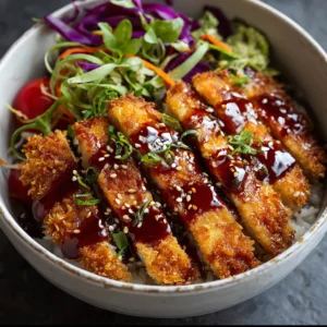 Japanese Katsu Bowls with Tonkatsu Sauce