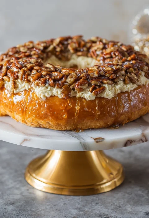 King Cake Pecan Praline Cream Cheese Filling