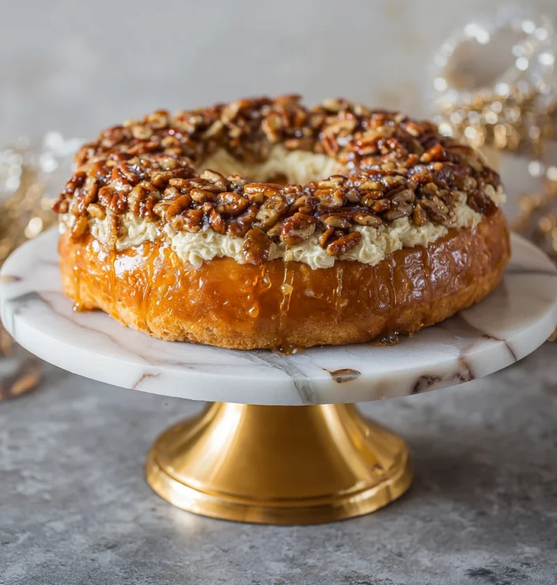 King Cake Pecan Praline Cream Cheese Filling