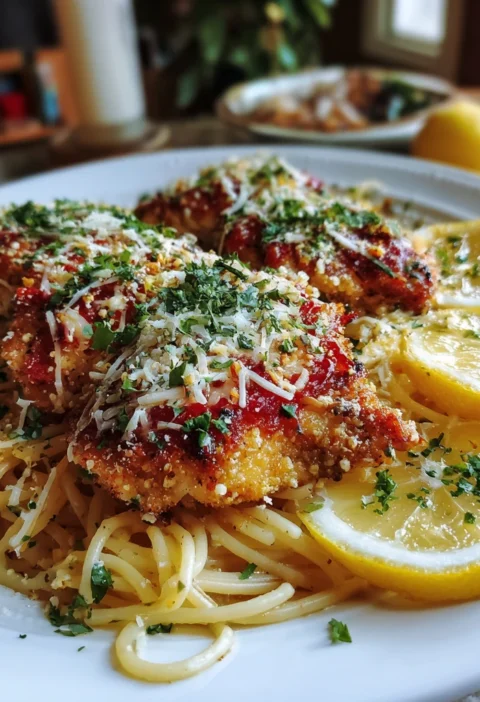 Lemon Chicken Parmesan Pasta