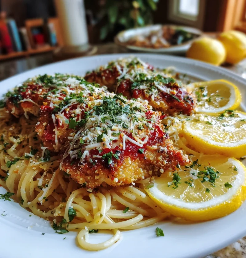 Lemon Chicken Parmesan Pasta