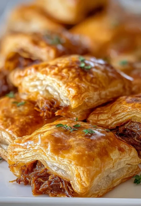 Pulled Pork Pastry Puffs