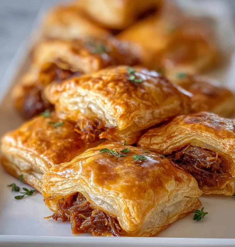 Pulled Pork Pastry Puffs