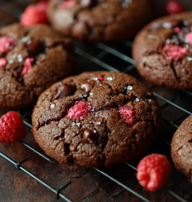 Raspberry Dark Chocolate Cookies