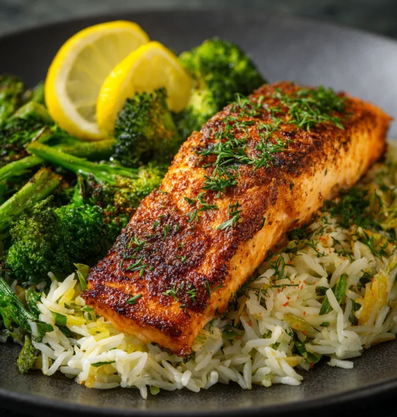 Salmon Rice Broccoli