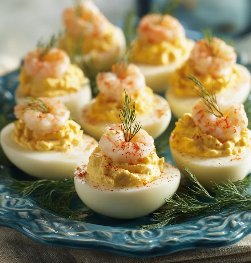 Shrimp Boil Deviled Eggs