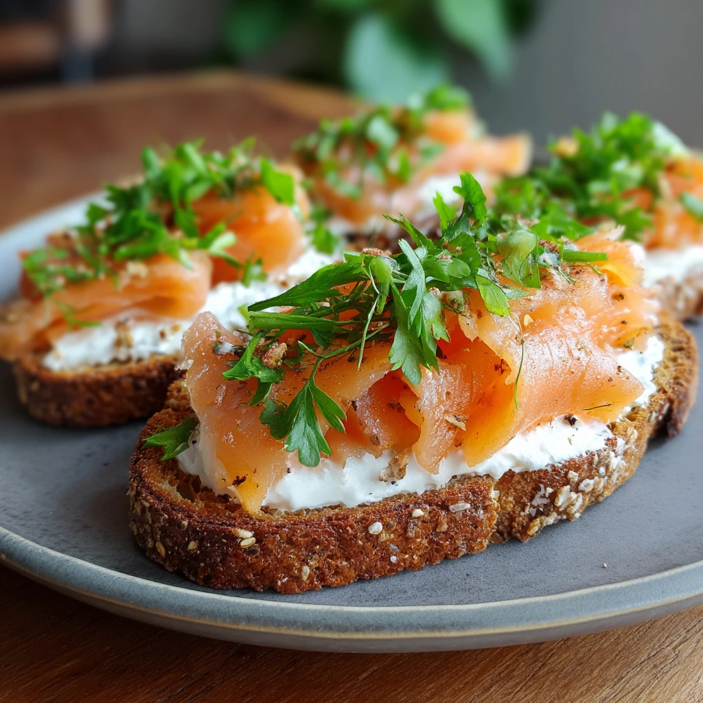 Smoked Salmon and Cream Cheese Toast