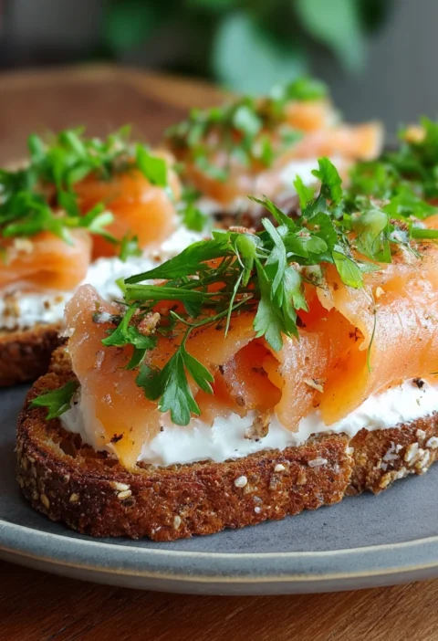 Smoked Salmon Cream Cheese Toast